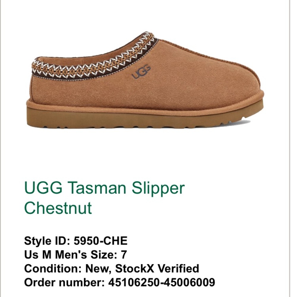 Uggs Tasman Slippers, Chestnut